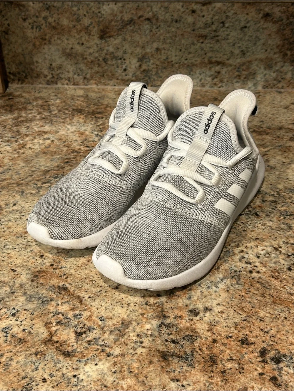 Women's Adidas Cloudfoam Pure 2.0 Shoes - White/Black Size 8 Running Sneakers